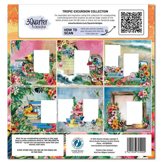 3Quarter Designs Designer Paper and Diecut Sets- Tropic Excursion