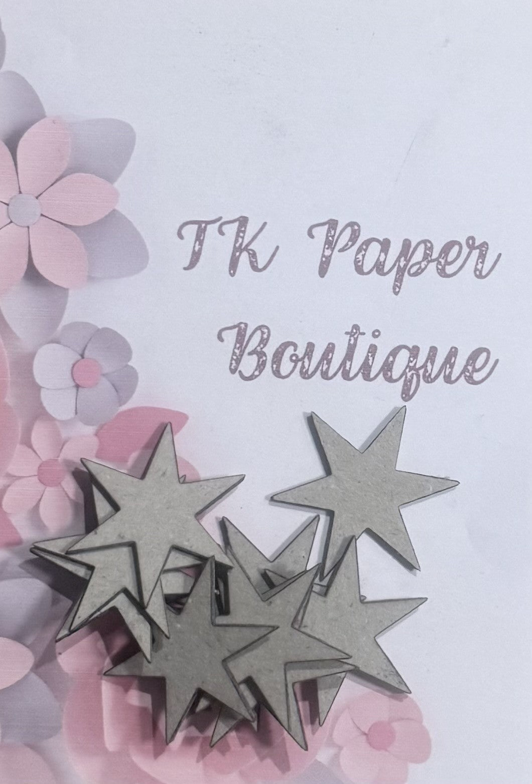TK Paper Boutique Laser Chipboard - Stars Pk 10