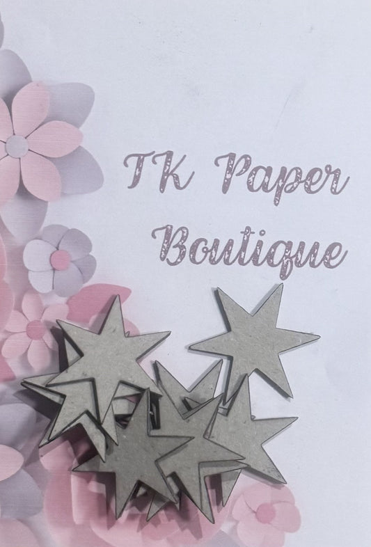 TK Paper Boutique Laser Chipboard - Stars Pk 10