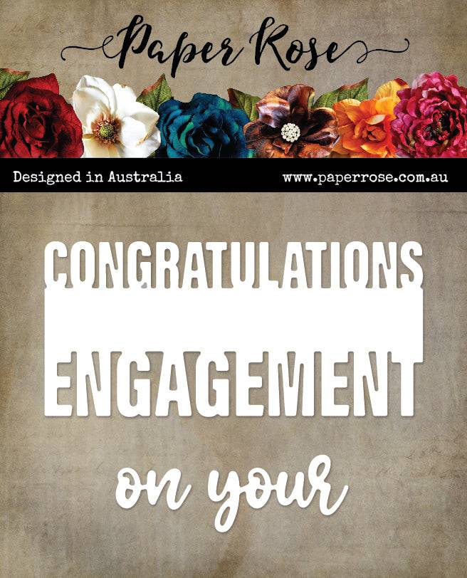 Paper Rose Studio Metal Dies- Congratulations on your Engagement