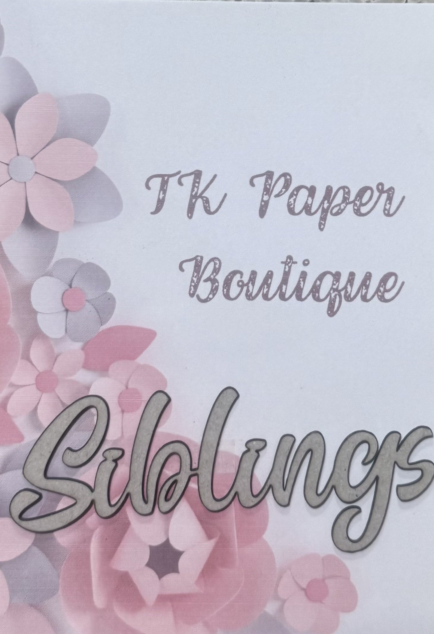 TK Paper Boutique Laser Chipboard Piece - Siblings