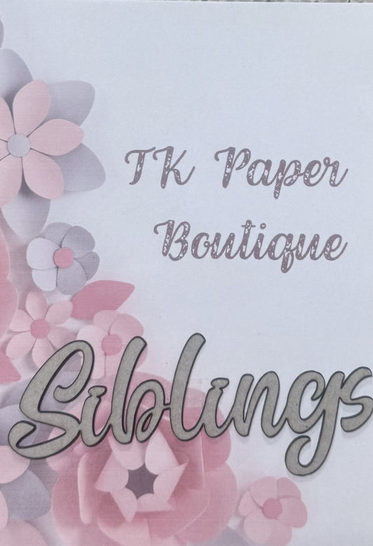 TK Paper Boutique Laser Chipboard Piece - Siblings