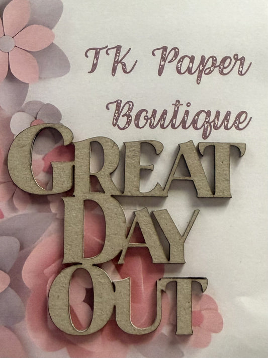 TK Paper Boutique Laser Chipboard - Great Day Out