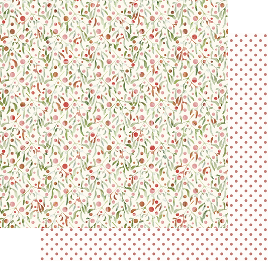 Uniquely Creative 12x12 Double Sided Paper- Mint & Mistletoe- Decorating