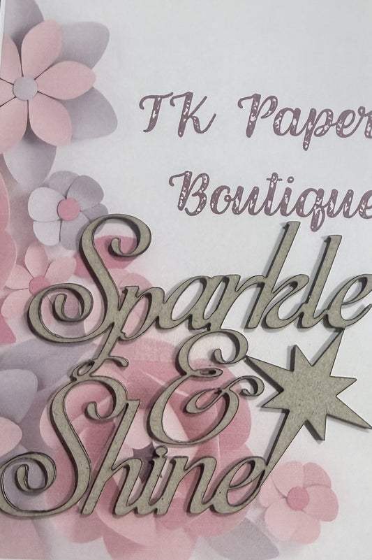 TK Paper Boutique Laser Chipboard - Sparkle & Shine