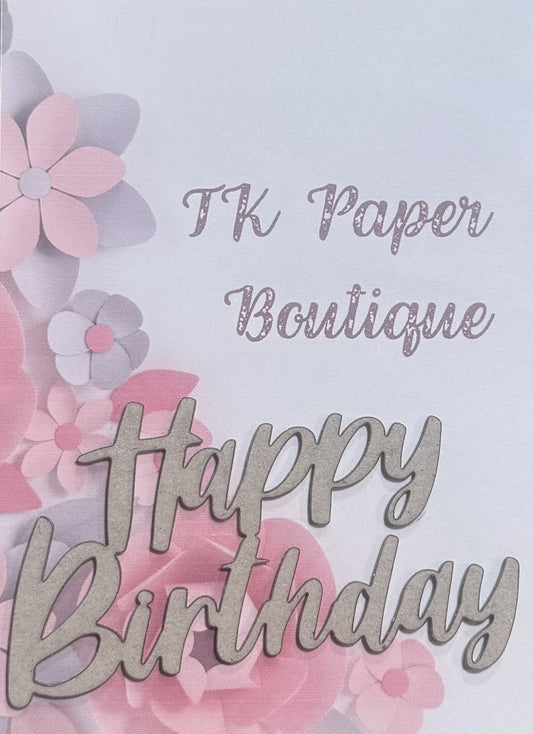 TK Paper Boutique Laser Chipboard Piece - Happy Birthday