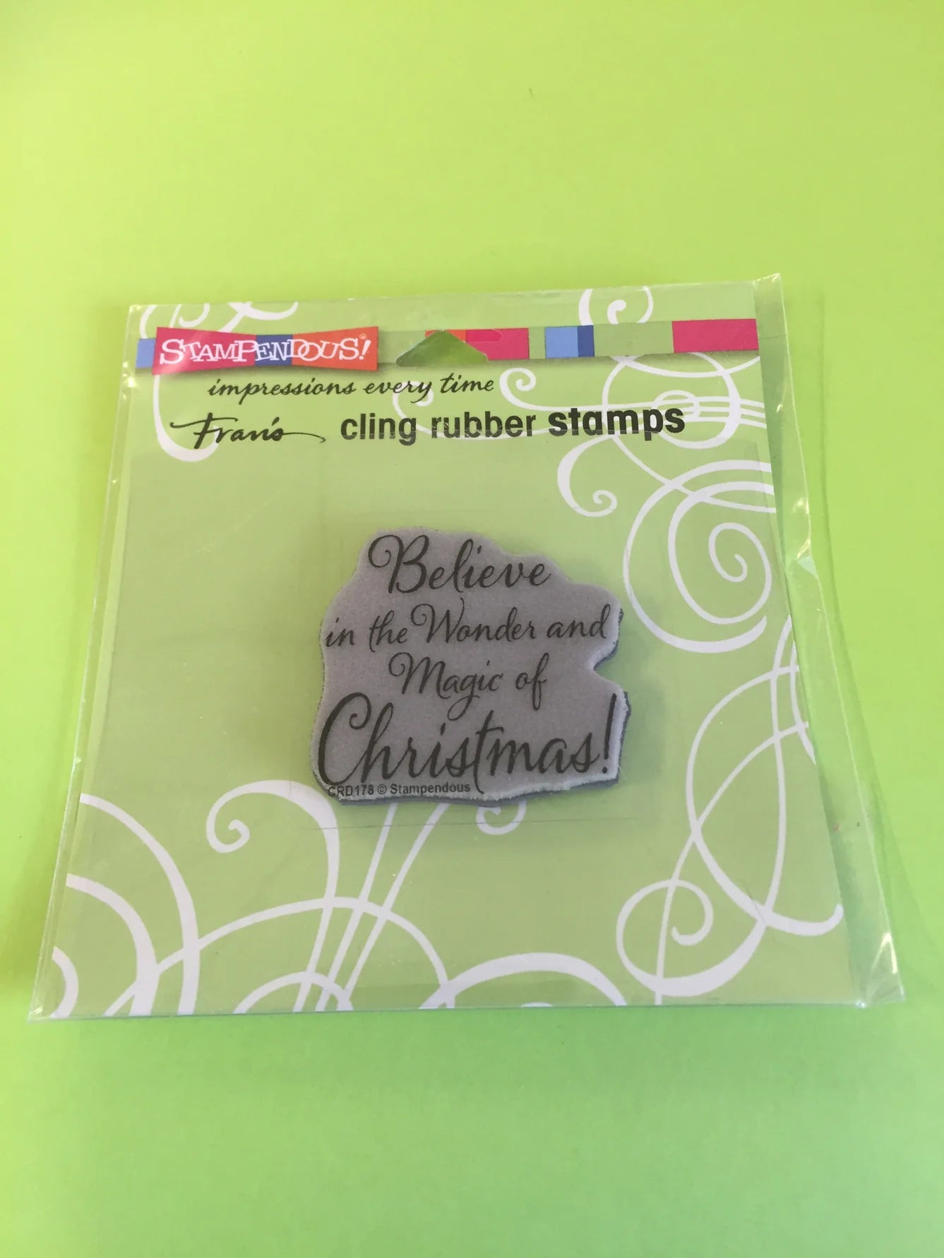 Stampendous! Cling Rubber Stamp - Cling Believe Christmas