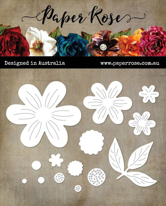 Paper Rose Studio Metal Dies- Etched Blooms 3