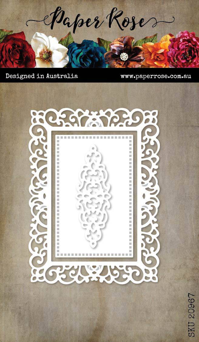 Rectangular Filigree Frame Paper Rose Studio Metal Die - Filigree Rectangle Frame Set ...