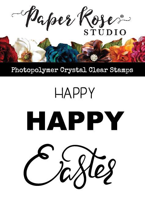 Paper Rose Studio Photopolymer Clear Stamps- Happy Easter