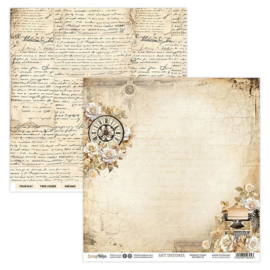 ScrapBoys 12x12 Double Sided Paper - Art Decoria- Arde 01