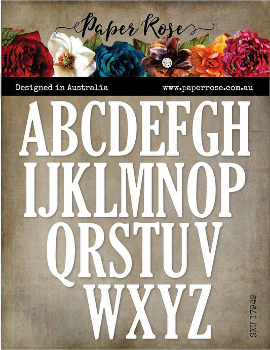 Paper Rose Studio Metal Dies- Jumbo Uppercase Alphabet
