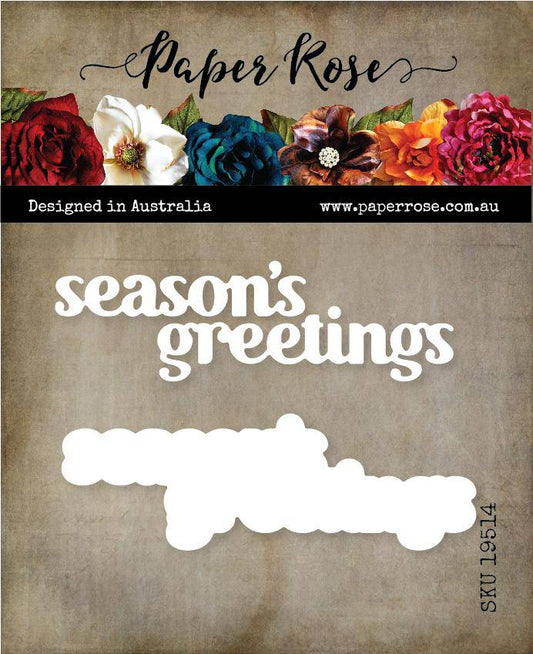 Paper Rose Studio Metal Dies- Season Greetings Chunky