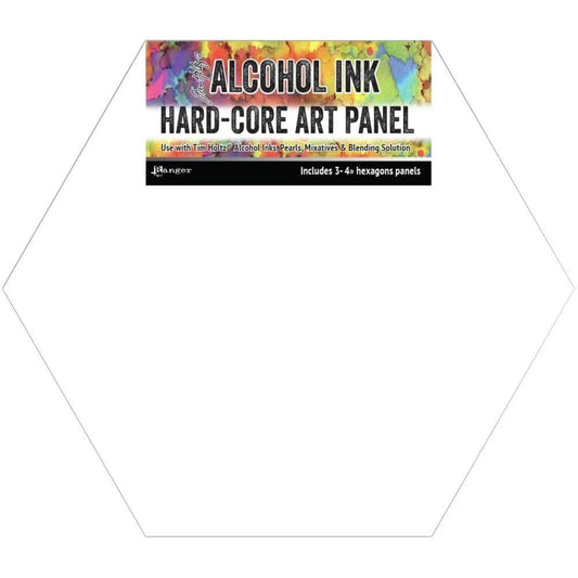 Tim Holtz Alcohol Ink Hard-Core Art Panel- 4" x 4" Hexagon