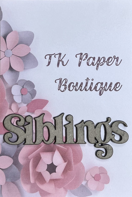 TK Paper Boutique Laser Chipboard Piece - Siblings