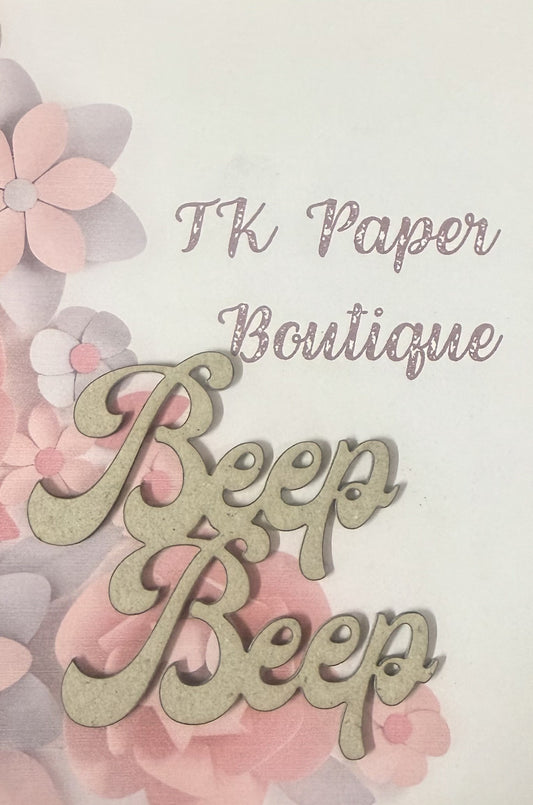 TK Paper Boutique Laser Chipboard - Beep Beep