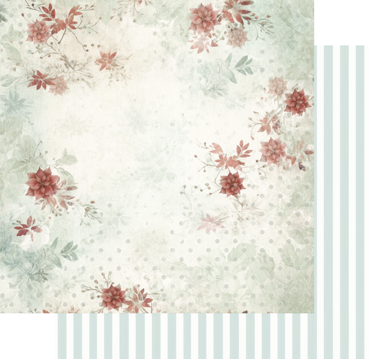 Uniquely Creative 12x12 Double Sided Paper- Mint & Mistletoe- Days til Christmas.