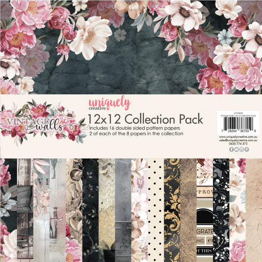 Uniquely Creative 12x 12 Double Sided Paper Pack - Vintage Walls