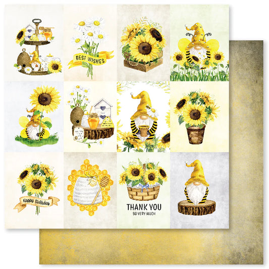 Paper Rose Studio 12x12 Double Sided Paper- Bee Happy A