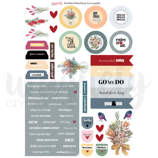 Uniquely Creative Cut-a-Part Sheet - Bushland Boutique