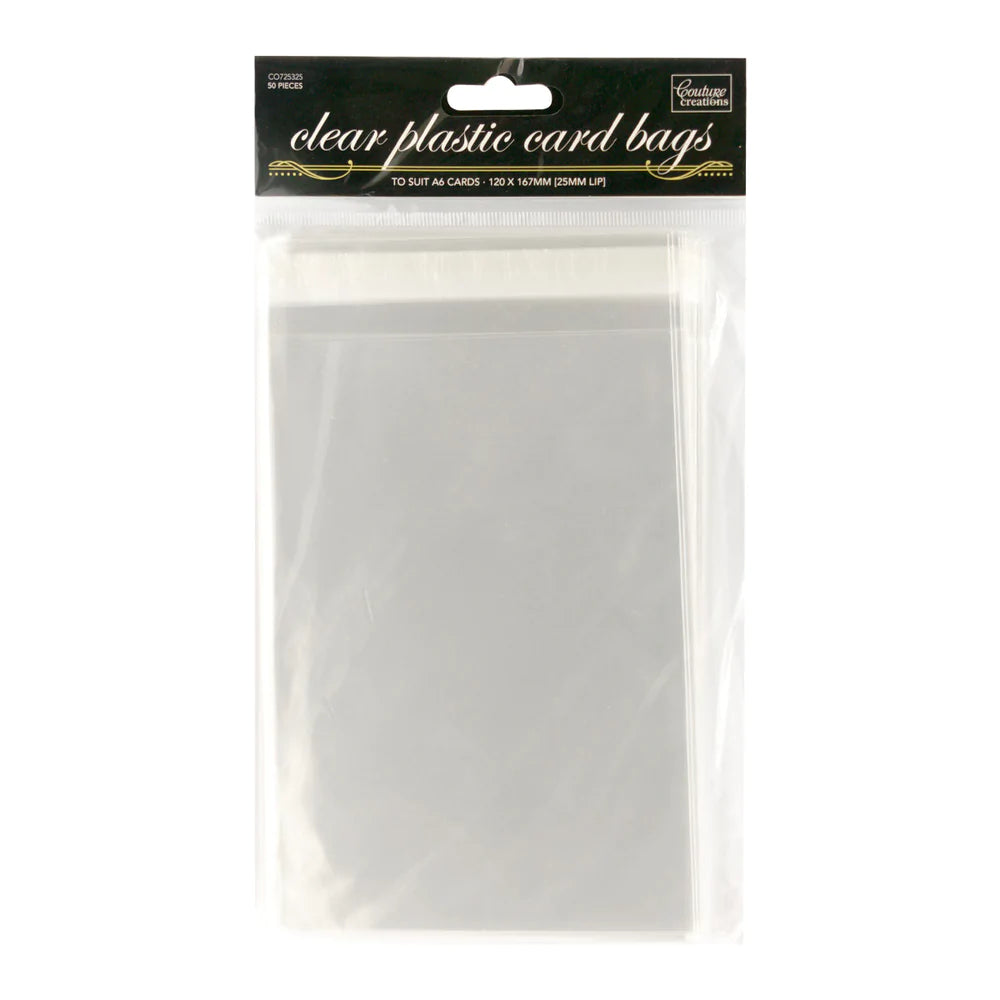Couture Creation Clear Plastic Card Bags - A6