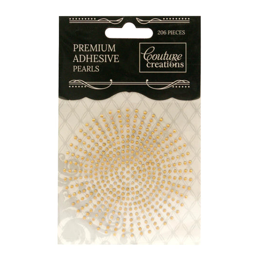 Couture Creations Premium Adhesive Pearls - Deep Gold