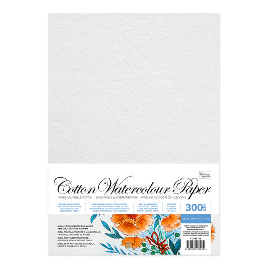 Couture Creations Cotton Watercolour Paper - 300GSM A4