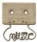Scrapfx Chipboard Musique - Music Cassette