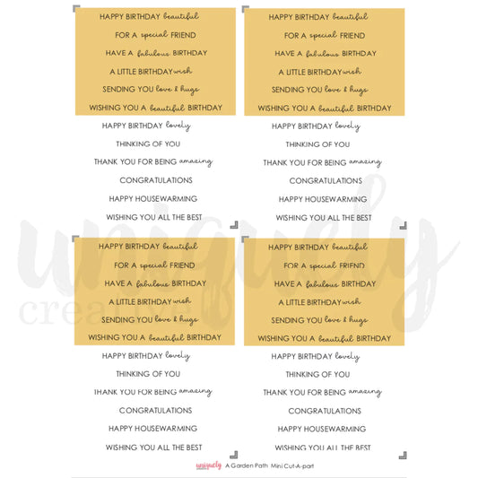 Uniquely Creative Mini Cut-A-part sheet- Garden Path