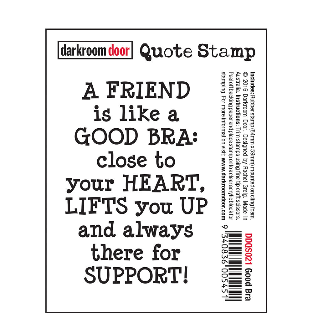 Darkroom Door Quote Stamp - Good Bra