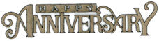 Scrapfx Chipboard Phrase - Happy Anniversary