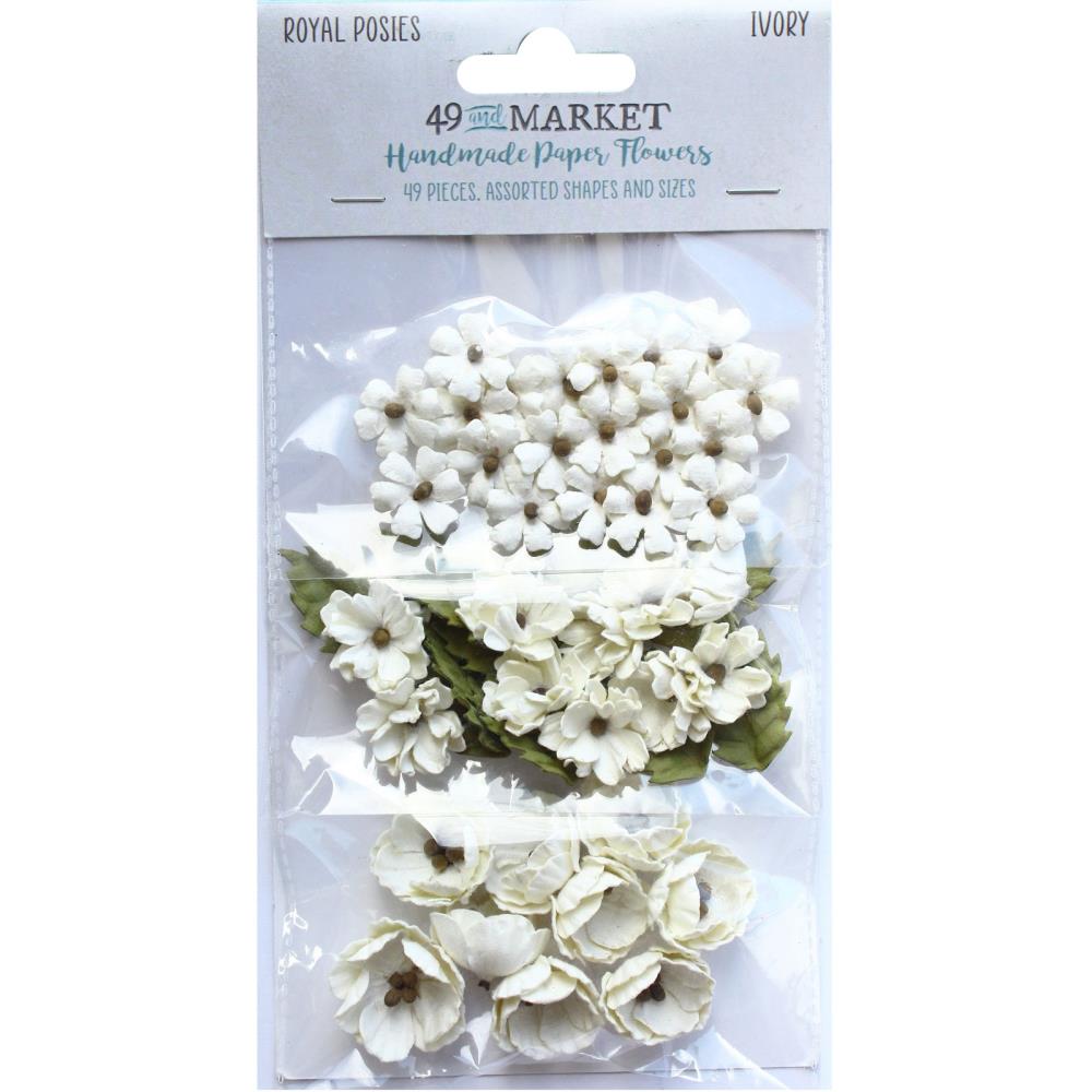 49&Market Paper Flowers - Royal Posies Ivory