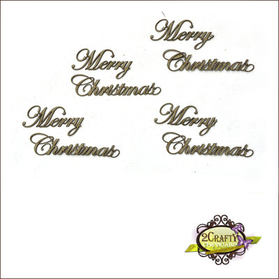 2Crafty Chipboard- Merry Christmas Script