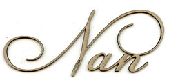 Cursive Nan Scrapfx Chipboard Wordlet - Nan Script – TKPaperboutique