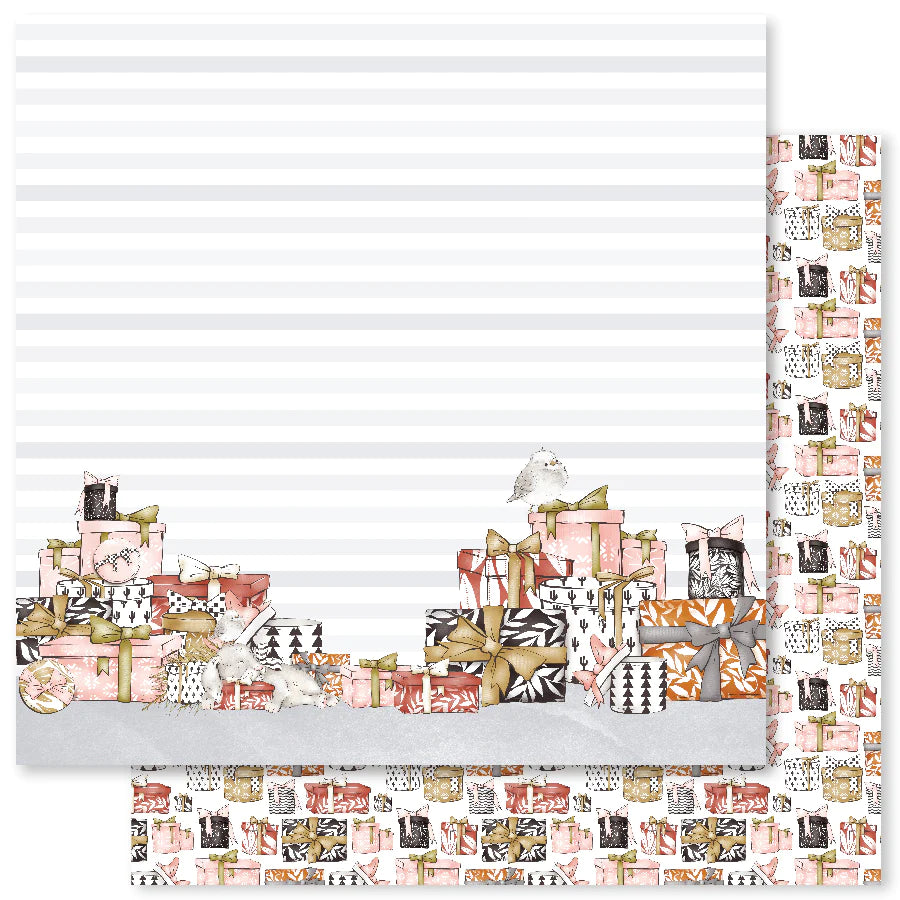 Paper Rose Studio 12x12 Double Sided Paper - Pretty in Pink Christmas D