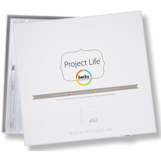 Project Life 12x12 Project Protectors- Pack 60