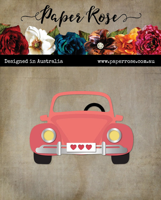 Paper Rose Metal Die - Love Bug Car Builder