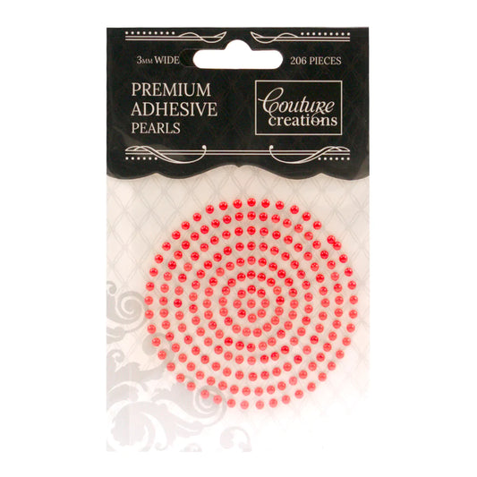 Couture Creations Premium Adhesive Pearls - Radiant Red