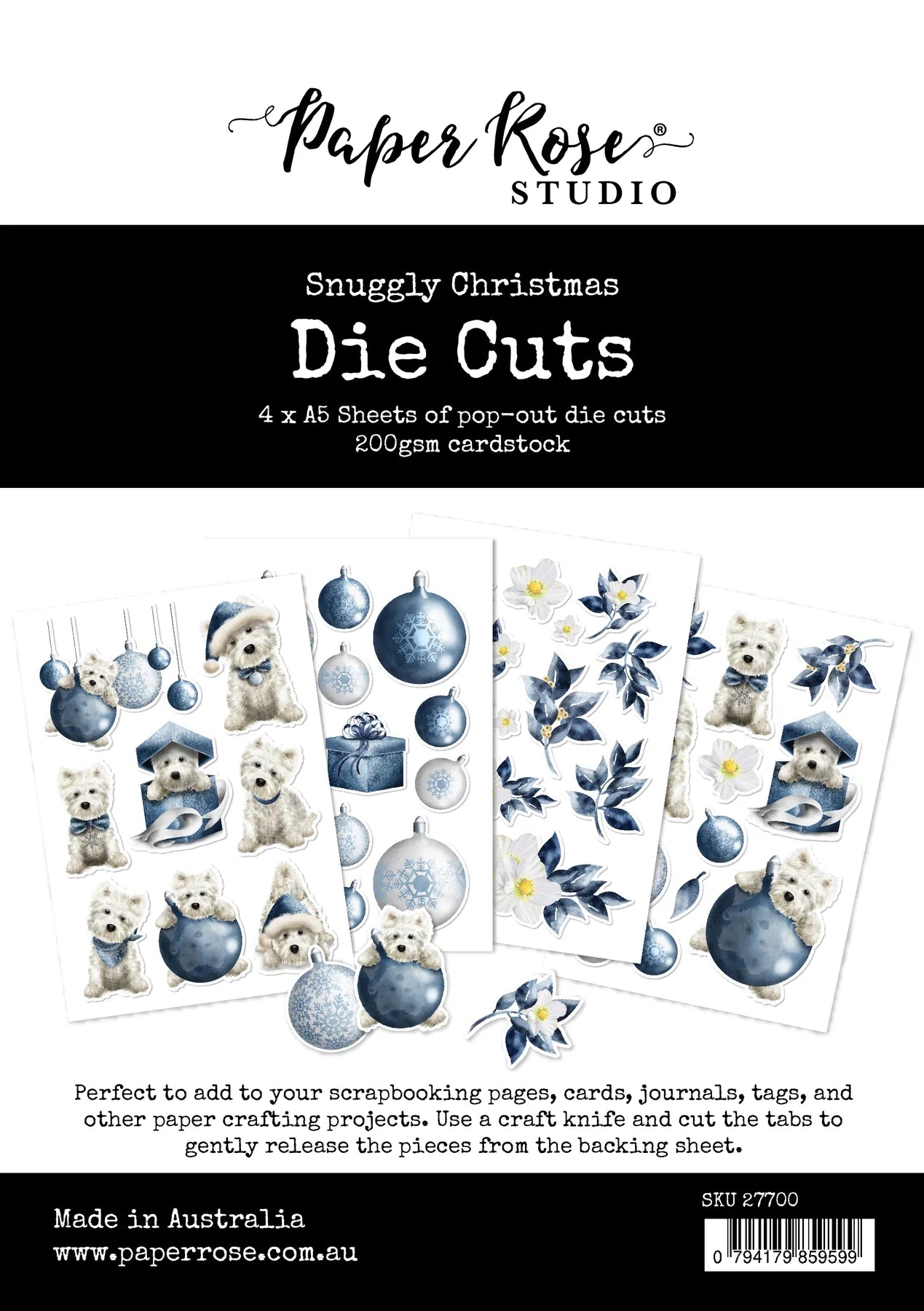 Paper Rose Studios Die Cuts - Snuggly Christmas