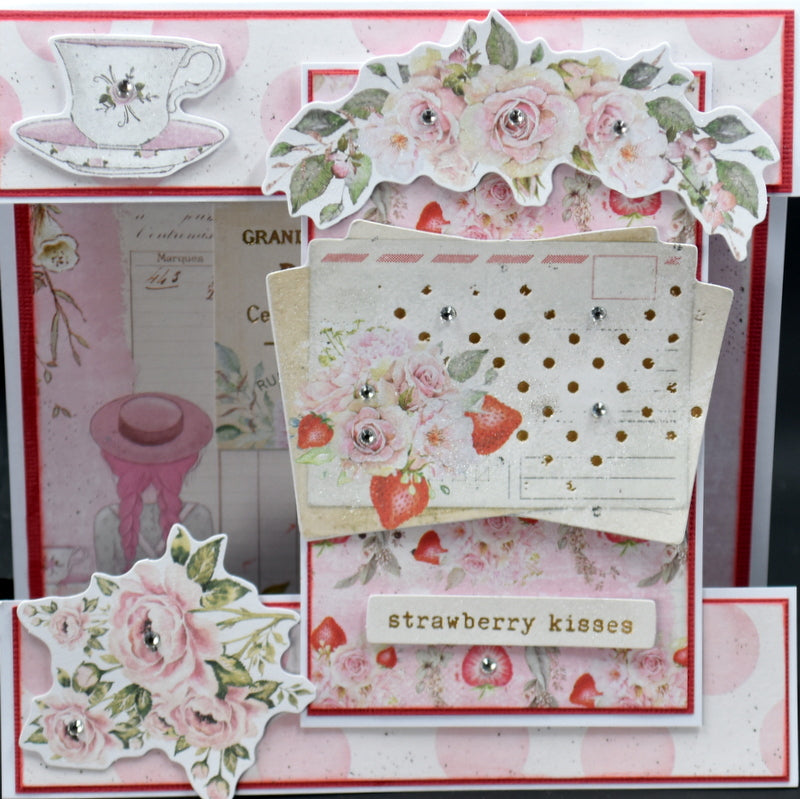 TK Paper Boutique Ready to Assemble Card Kit - Strawberry Milkshake