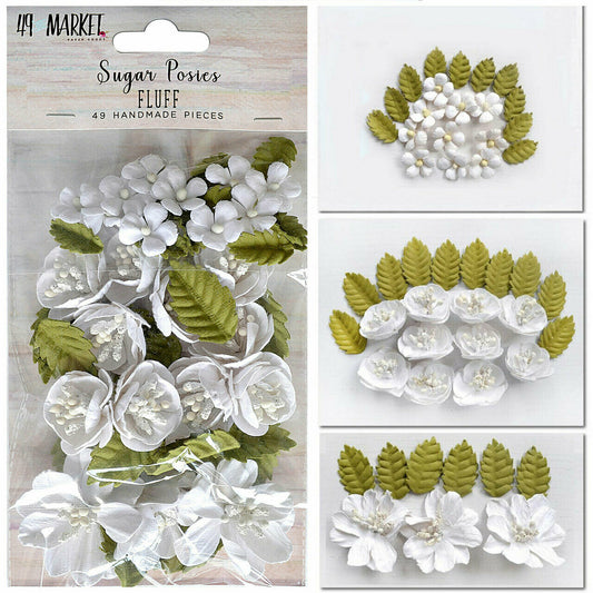 49 & Market Paper Flowers- Sugar Posies/Fluff