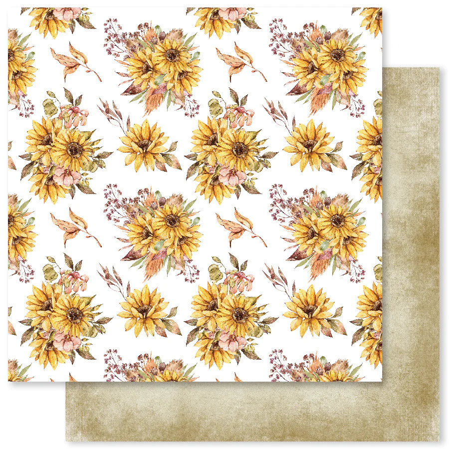 Paper Rose Studio 12x12 Double Sided Papers- Sunflower Garden A