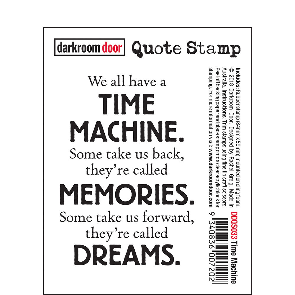 Darkroom Door Quote Stamp - Time Machine