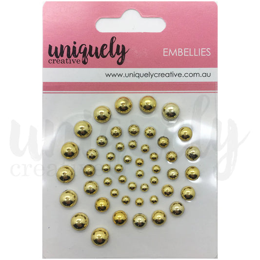 Uniquely Creative Embellishments - Gold Pearls