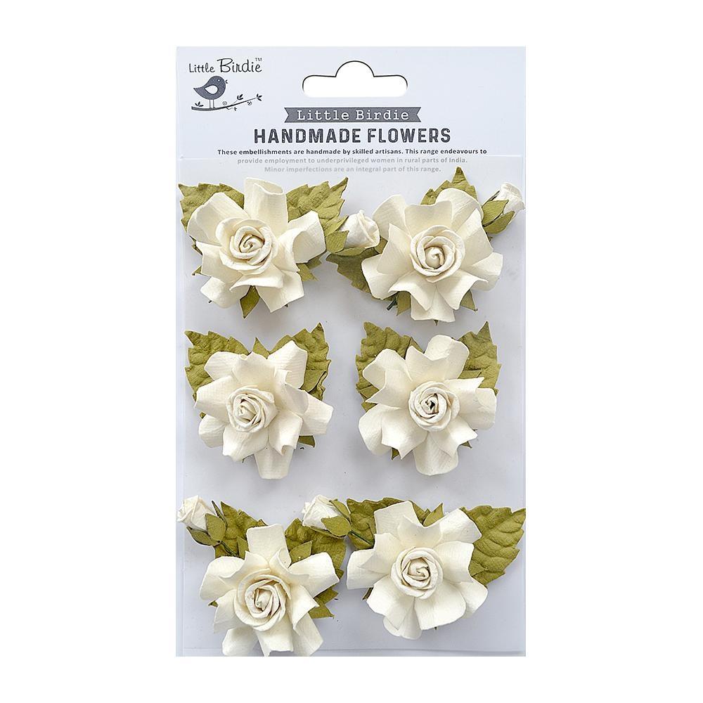 Little Birdie Paper Flowers - Tania Shabby Chic 6pc