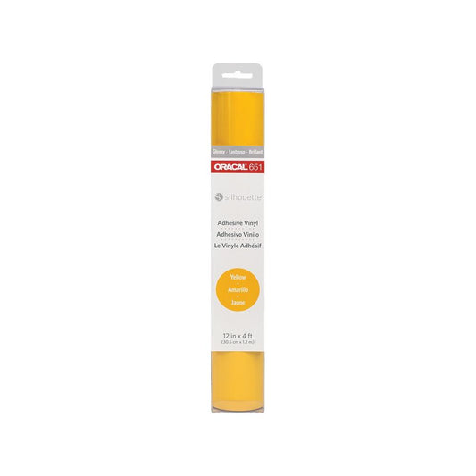 Silhouette Oracal 651 Adhesive Vinyl 12" x 4'- Yellow