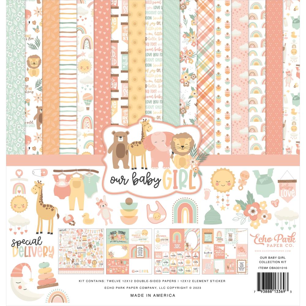 Echo Park 12x12 Double Sided Paper Pack - Our Baby Girl
