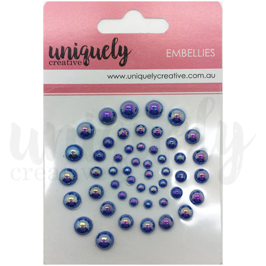 Uniquely Creative Embellishments- Cobalt Pearls