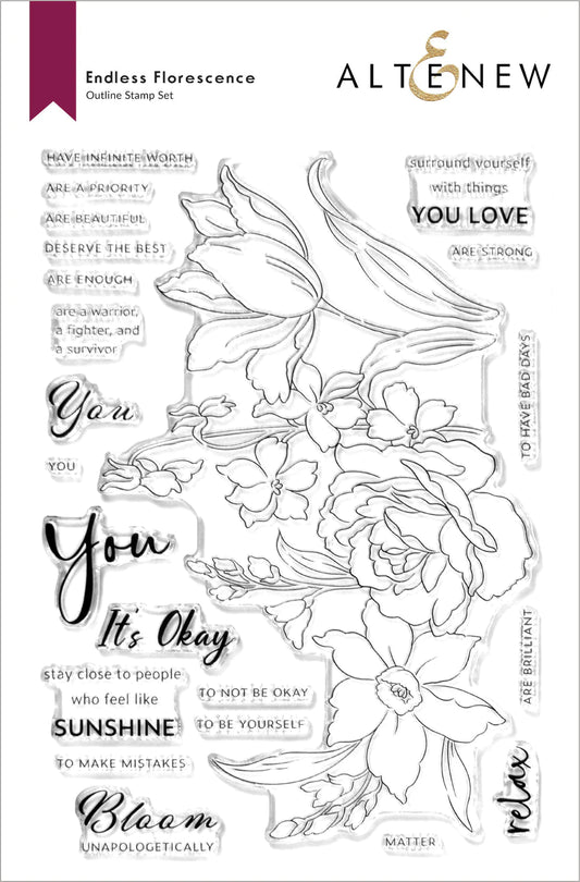 Altenew Outline Stamp Set - Endless Florescence
